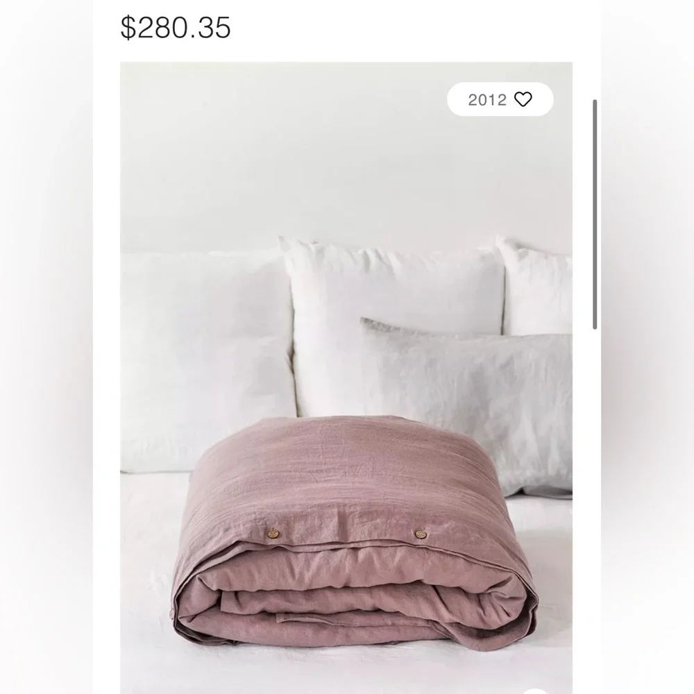 Urban Outfitters x MagicLinen Linen Duvet Cover Size Queen NWT